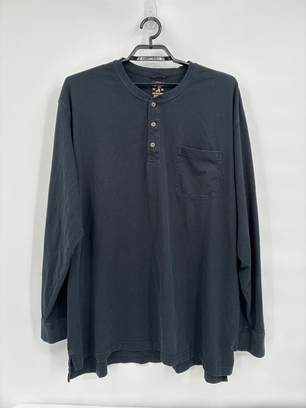 Red Head Brand Co Black Long Sleeve 3 Button Shirt 3XLT